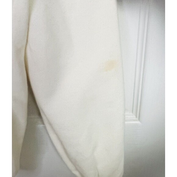 Dance & Marvel Womens Medium Cream Sweatshirt Distressed Slashed Cut Up - Picture 6 of 9